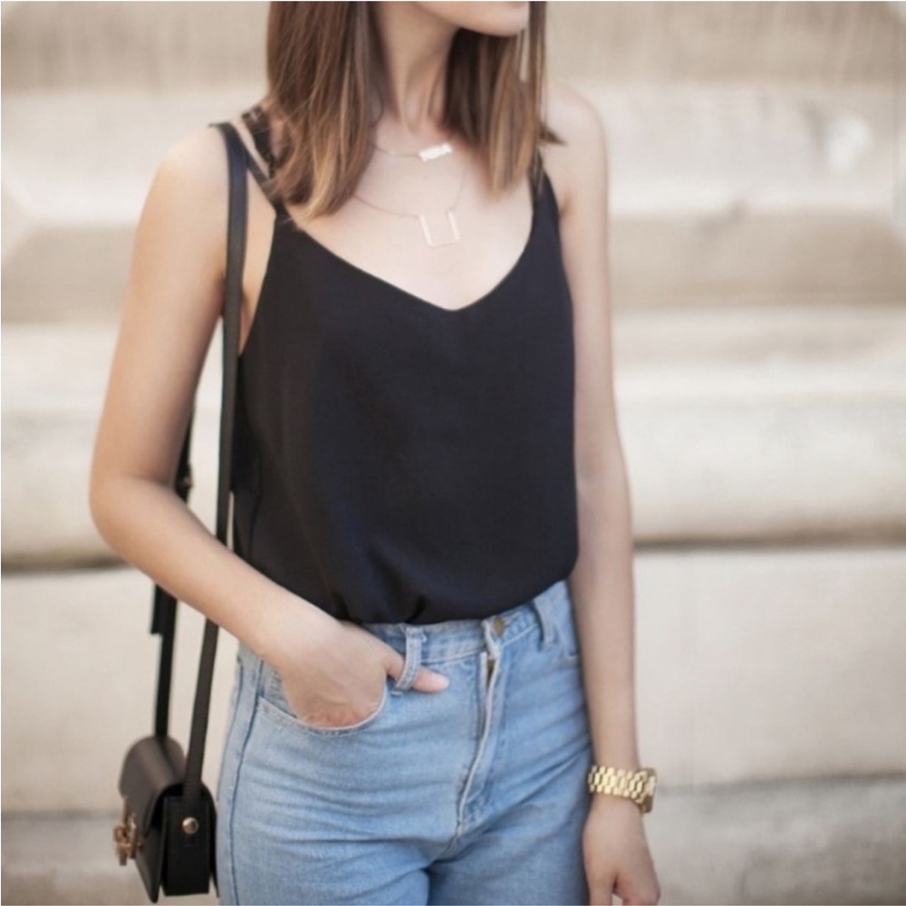 Club Monaco Silk Camisole Brett Racerback Tank